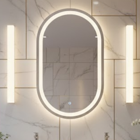 Espelho Led 3 cores Capsula Luz Frontal Touch Luz Ajustável espelho led 3 cores janelinha luz frontal botão touch luz ajustável dimerizável (cópia)